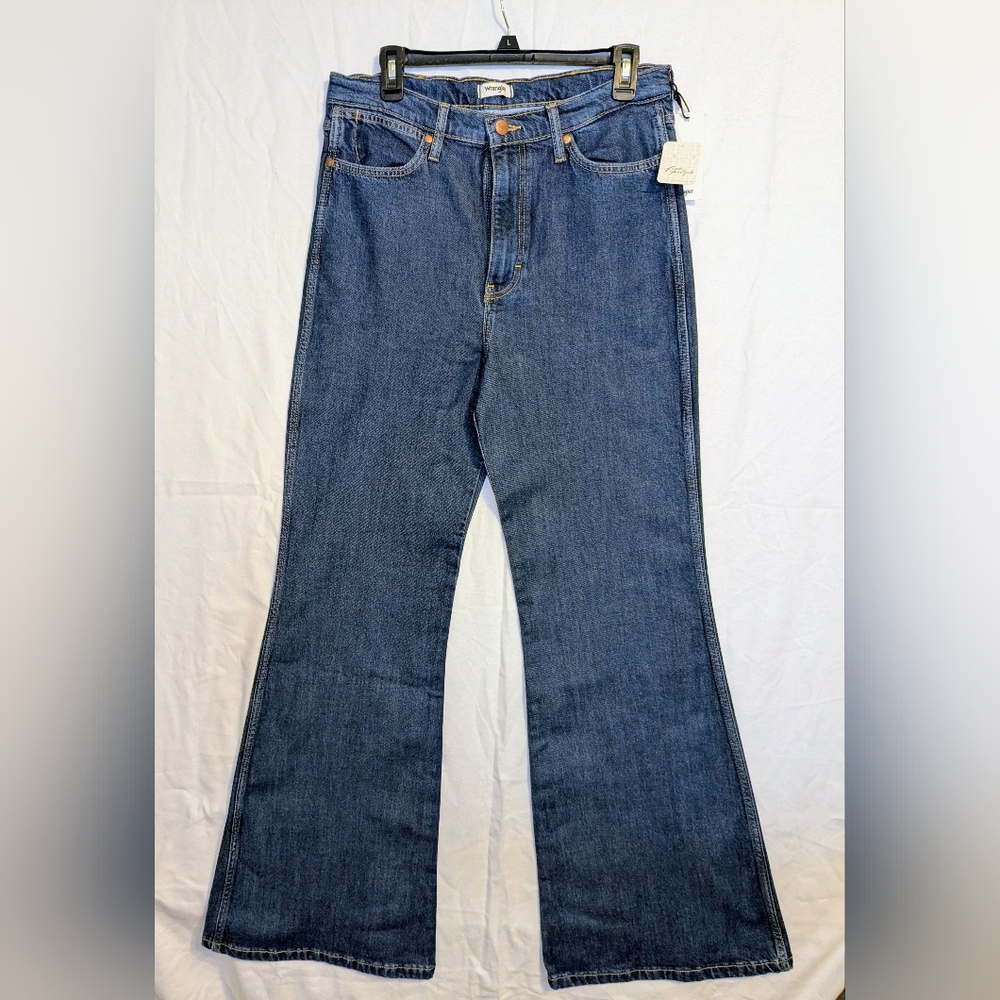 Wrangler Women's Wide Leg Jeans in Denim Blue